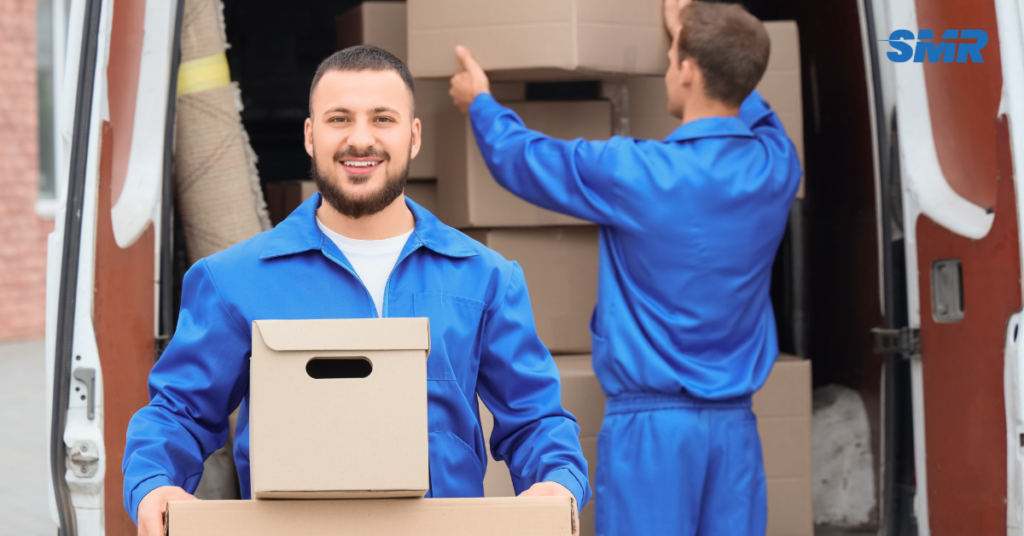 Man and Van Muswell Hill service with movers unloading furniture in Muswell Hill