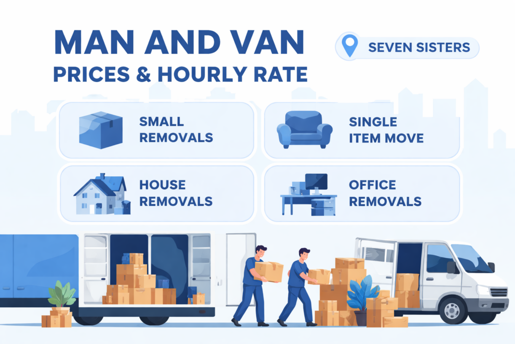Cheap man and van prices in Seven Sisters for removals