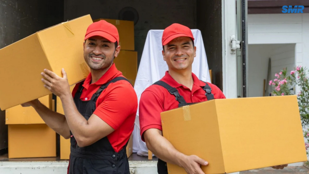 Man and van team unloading furniture in Elephant and Castle SE17