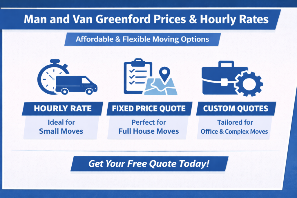 man and van Greenford prices hourly rate cheap man and van Greenford cost guide