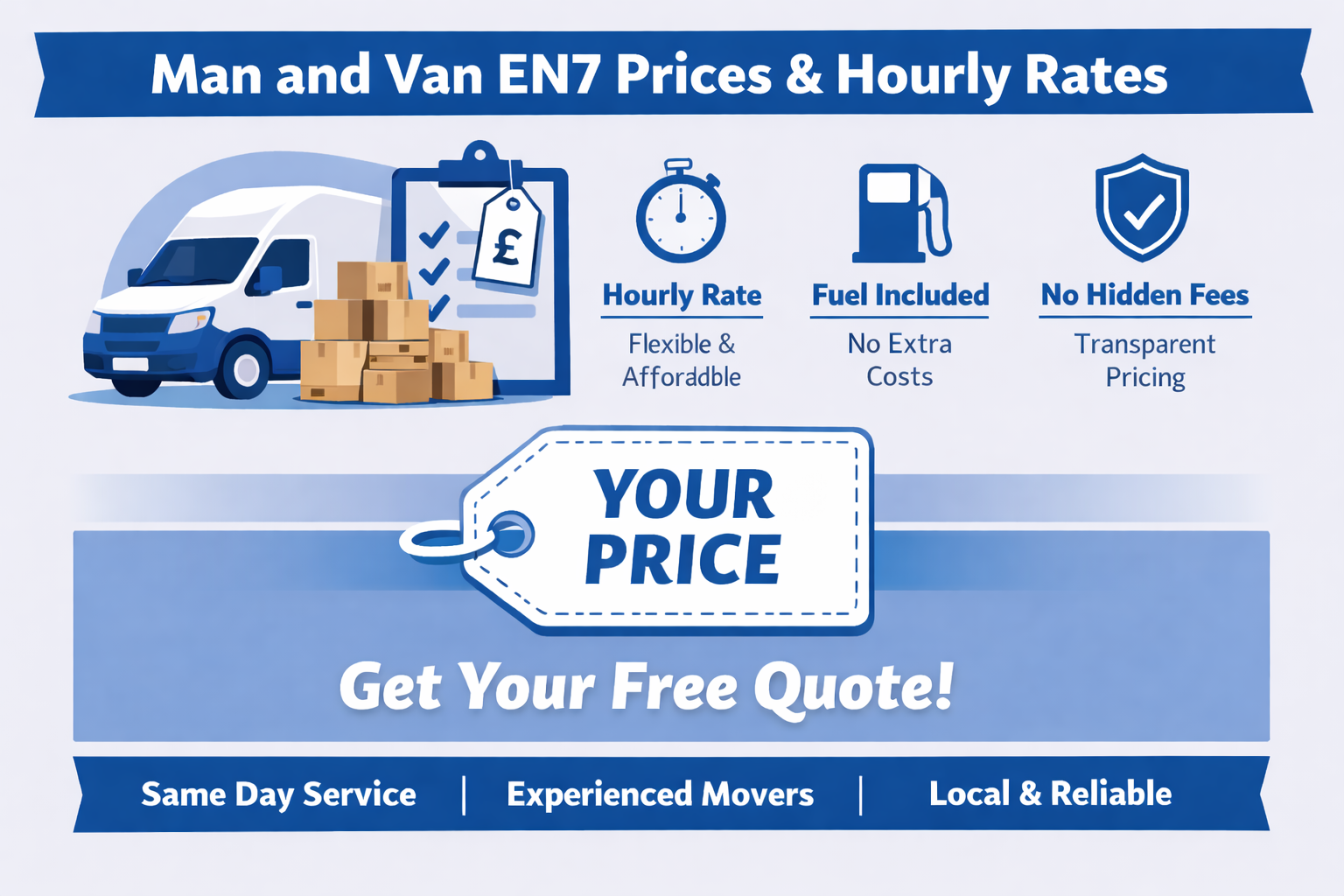 cheap man and van EN7 prices transparent hourly rate for affordable removals