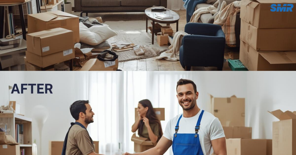 man and van Queensbury before and after happy customer removals