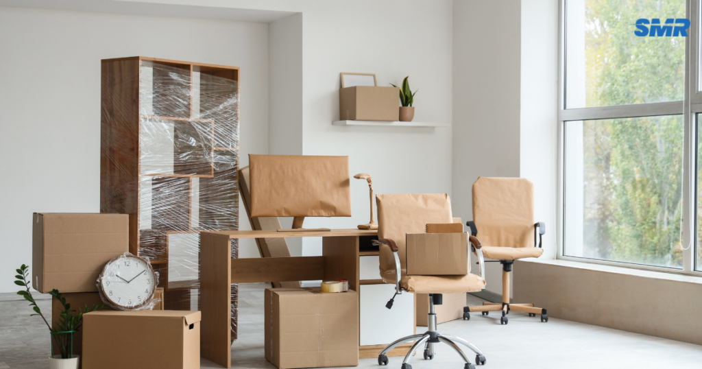 Office removals Stratford team moving desks chairs and business equipment