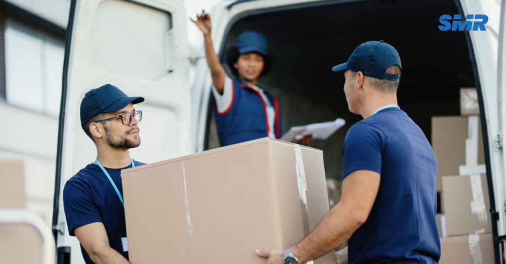 Sureman Removals van loading household items during a move in Southwark SE1
