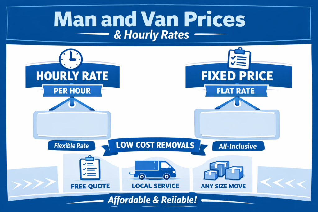 Infographic showing house, flat, office, small removals, and IKEA collection