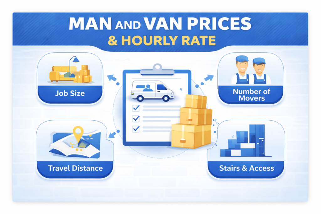Infographic showing house, flat, office, single-item, IKEA removals