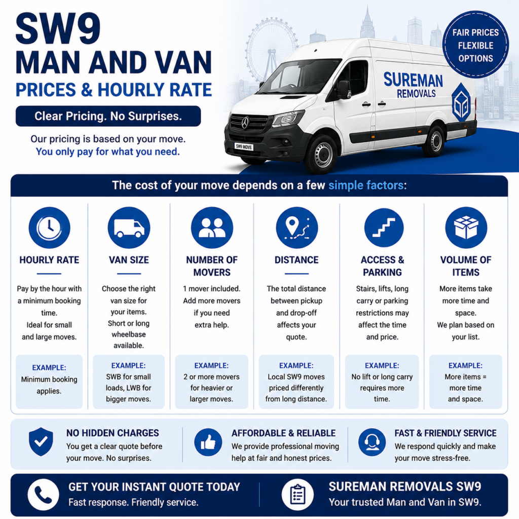 Infographic showing SW9 pricing details