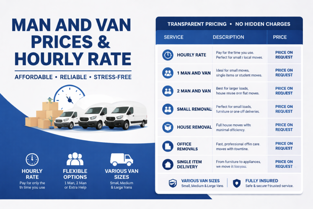Fulham SW6 removals infographic showing moving services and transport options