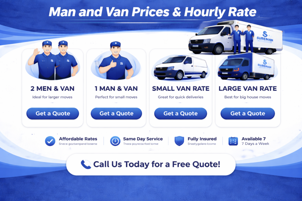 Eltham SE9 removals infographic showing moving services and transport options