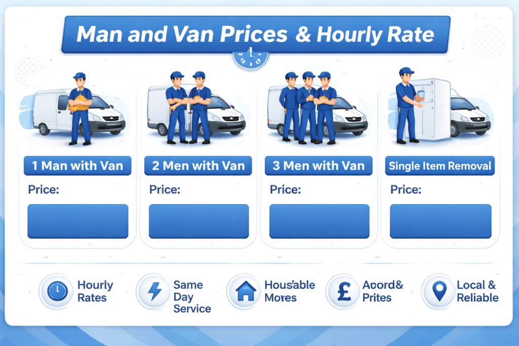 Greenford removals infographic showing moving services and transport solutions