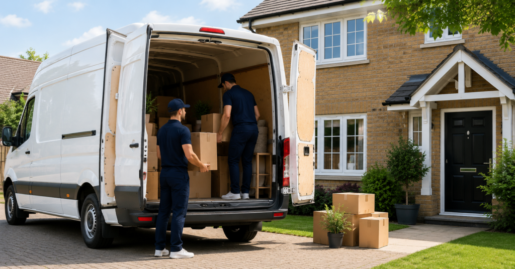 Man and Van Purley CR8 team loading a moving van for a local low budget removal