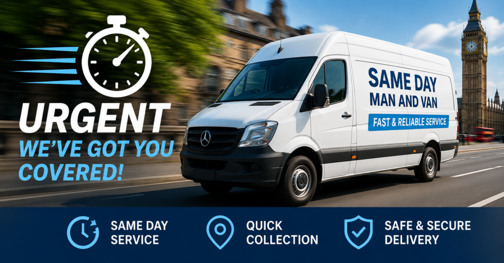Same day Man and Van Putney fast moving service with urgent van collection