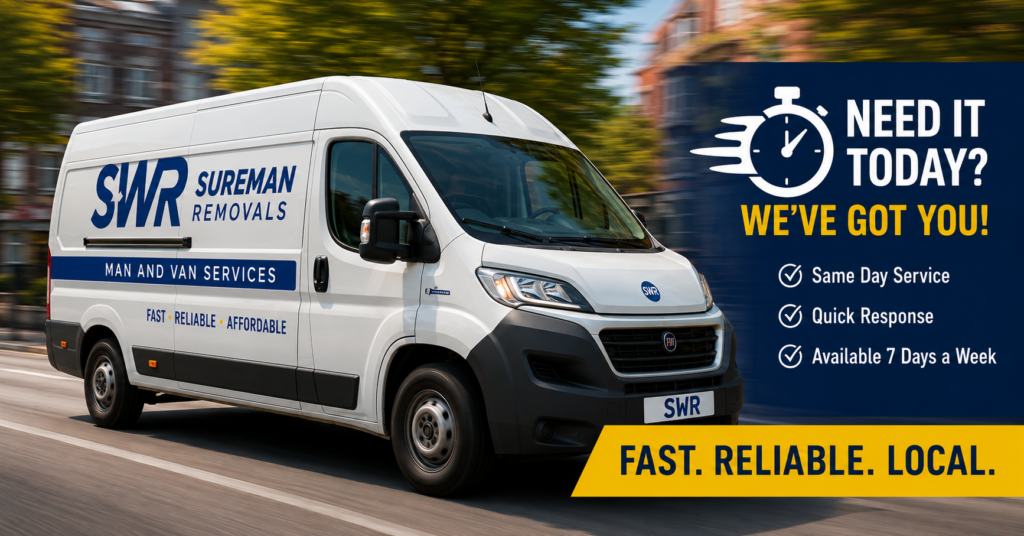Urgent same day man and van service in Queens Park NW6 with fast moving support