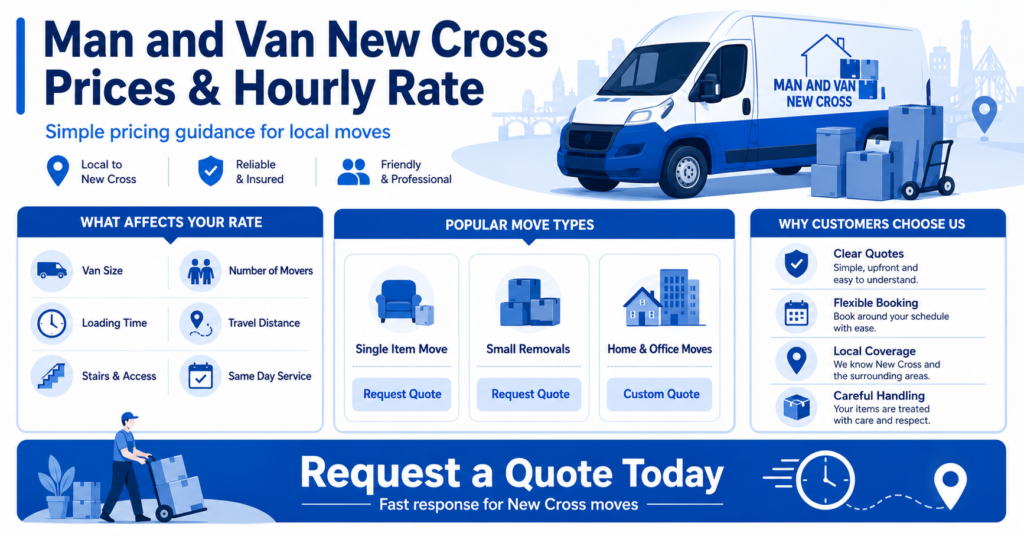 man and van prices in New Cross explained
