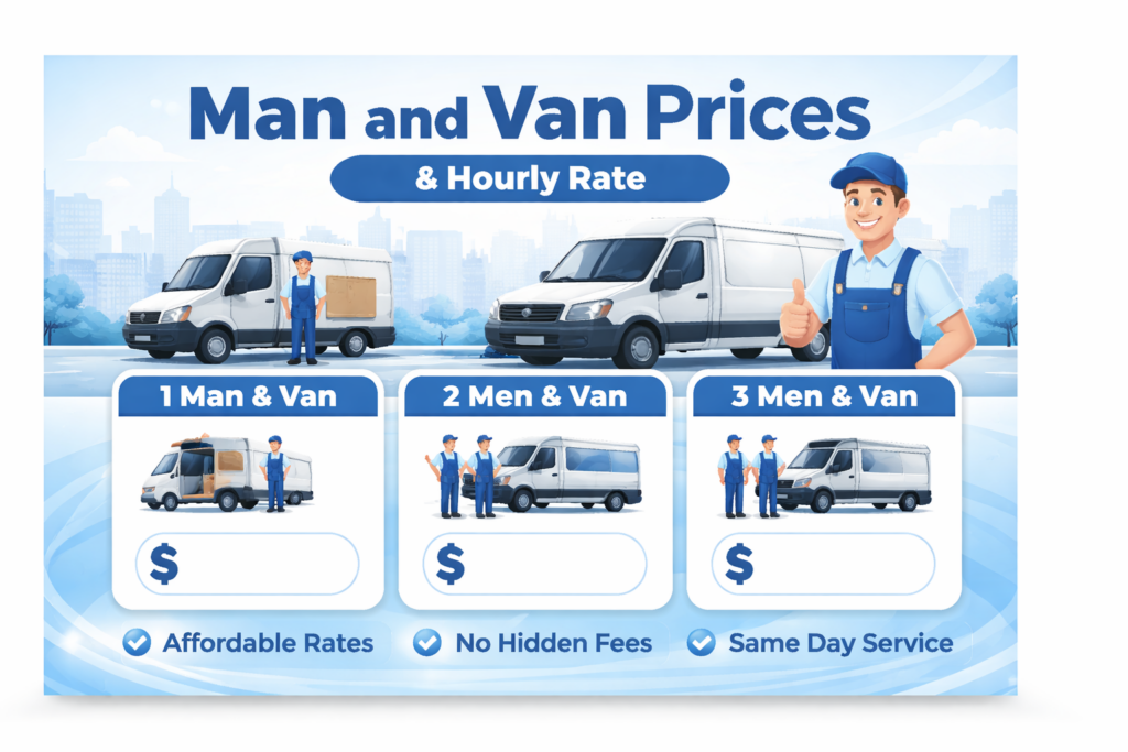 Hackney removals infographic showing moving services and transport solutions
