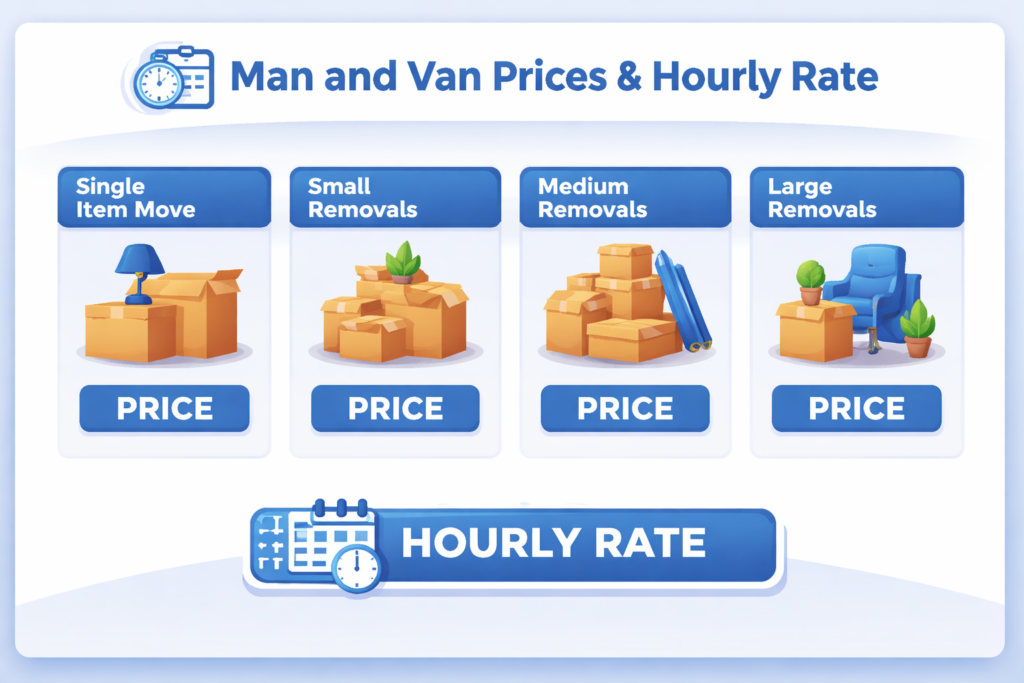 Infographic for man and van Collier Row RM5