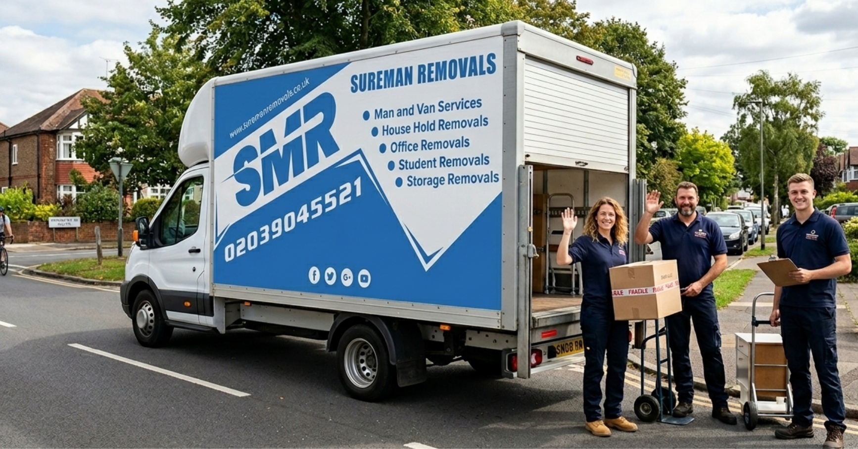 Man and Van Northolt UB5 team moving wrapped boxes from a flat in Northolt