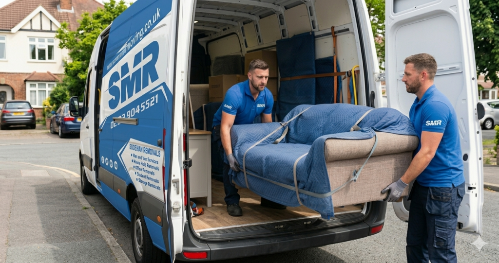 Man and Van Peckham team loading furniture and boxes for a house move in Peckham