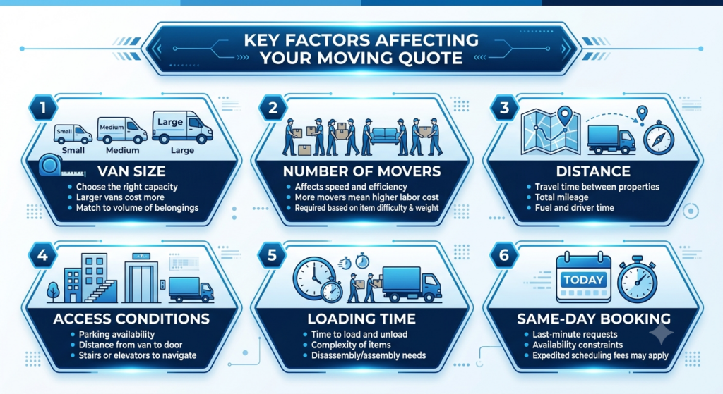 Man and Van Pinner HA2 prices and hourly rate guide with no fixed figures