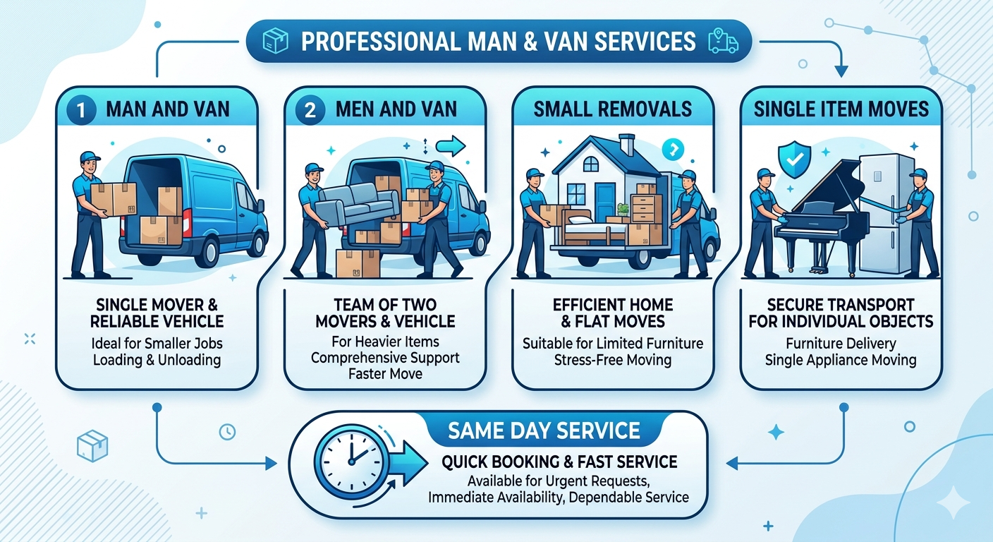 Man and Van Newington prices and hourly rate infographic