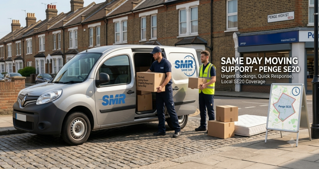 Same Day Man and Van Penge SE20 for urgent local moves and single item removals