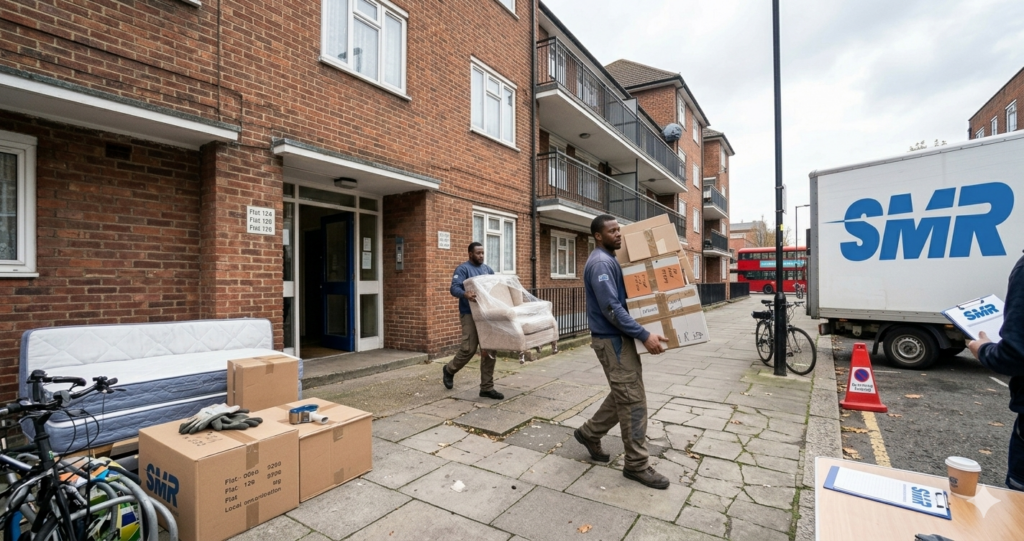 Professional movers completing house and flat removals in Paddington W2