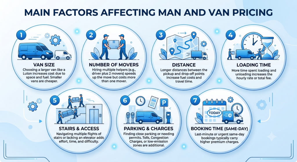 Man and Van Parsons Green SW6 prices and hourly rate guide