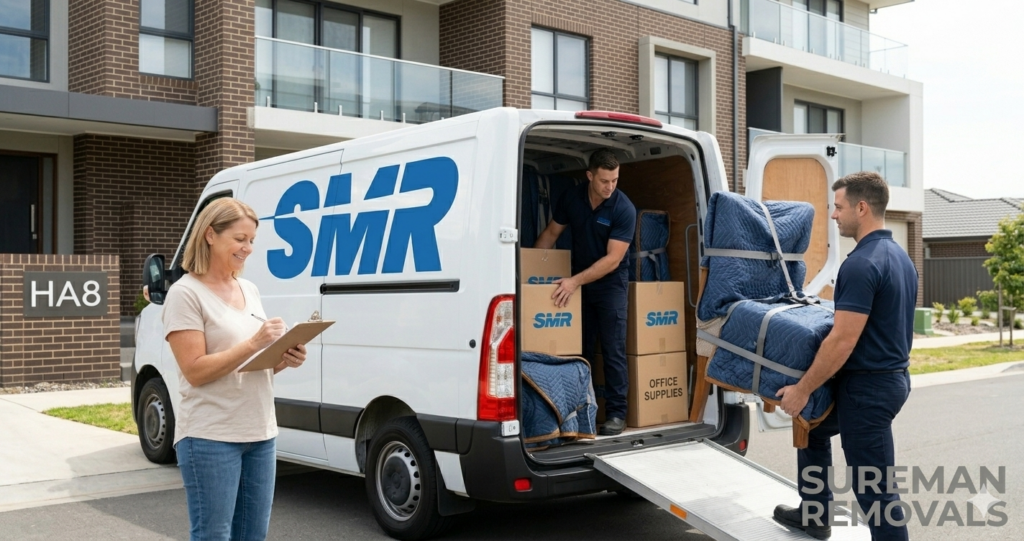 Office removals and single item man and van service in HA8 London