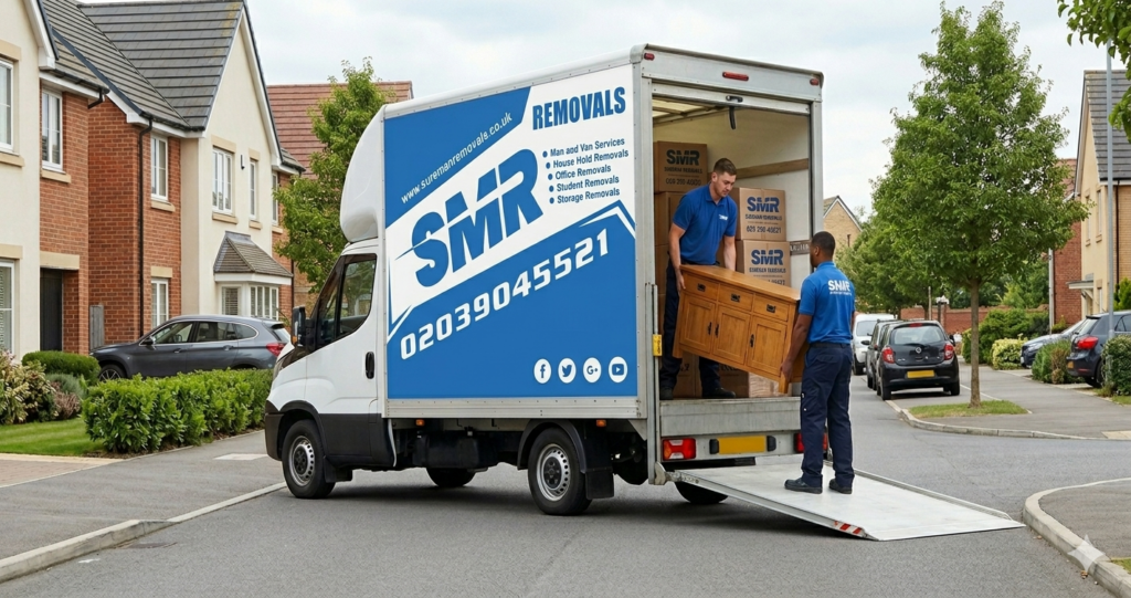 Man and Van Pinner small removals team moving a single item safely