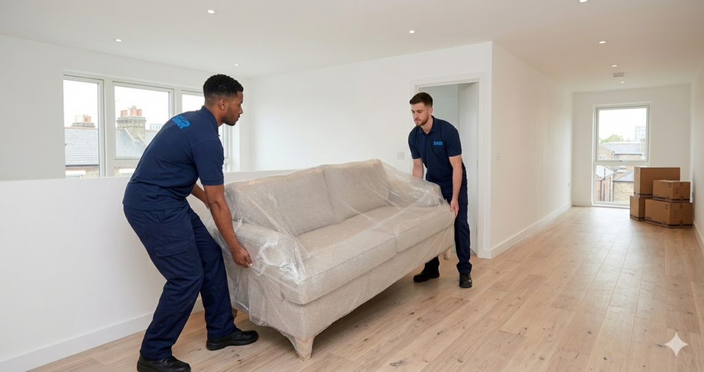 Man and van small removals WD3 London team moving a single item safely