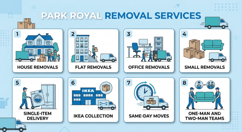 Man and Van Park Royal services for homes, flats, offices and single-item moves