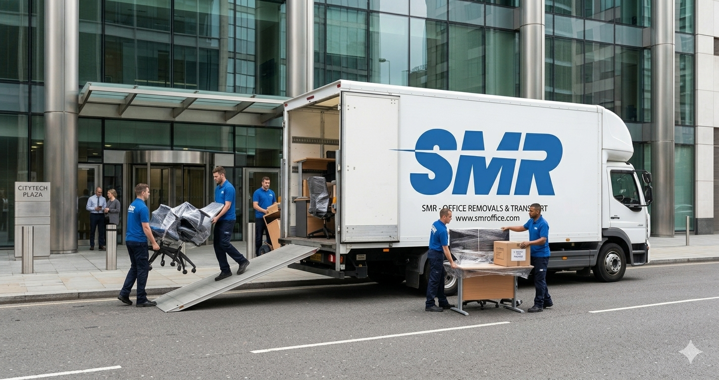 Same day man and van Peckham SE15 team moving office boxes and furniture