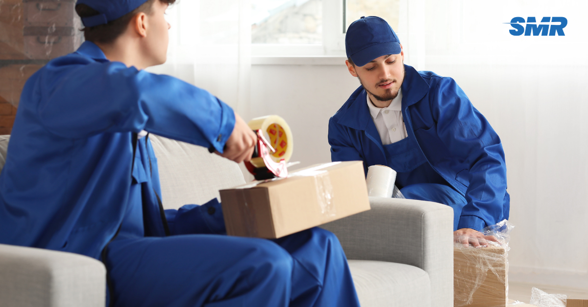 Movers handling furniture and boxes for house and flat removals in Barking