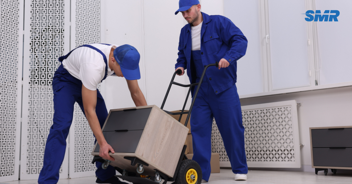 Movers transporting furniture and boxes for house and flat relocations in Beckton E16