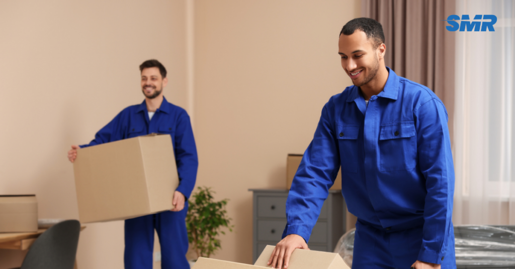 Man and van WD18 London team loading boxes for a local home move