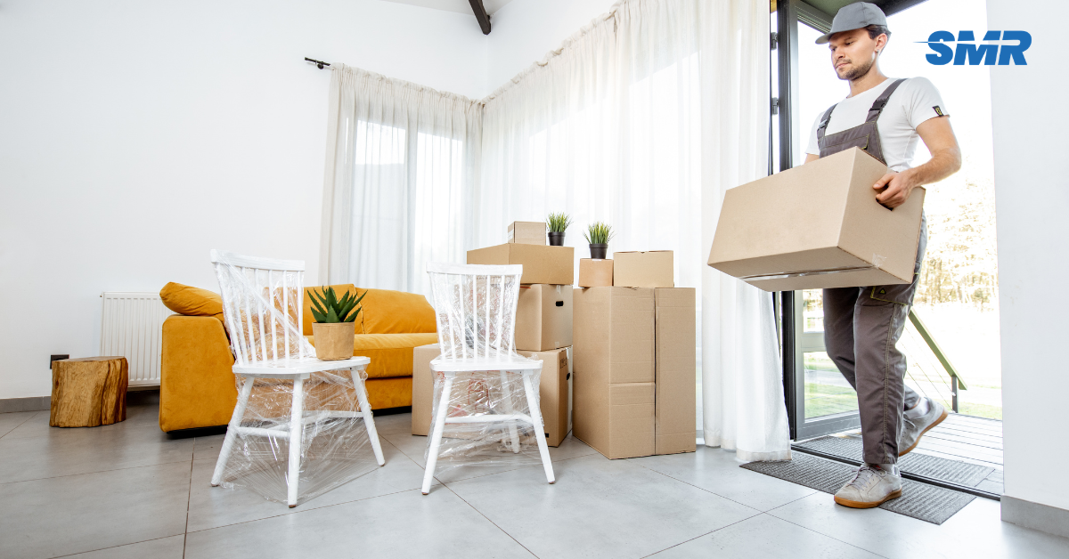 movers carrying household furniture during Kidbrooke move