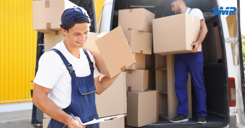 Man and Van N5 London removals team helping with packed boxes
