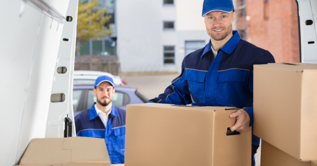 Sureman Removals man and van TW4 team loading boxes outside a Hounslow West home