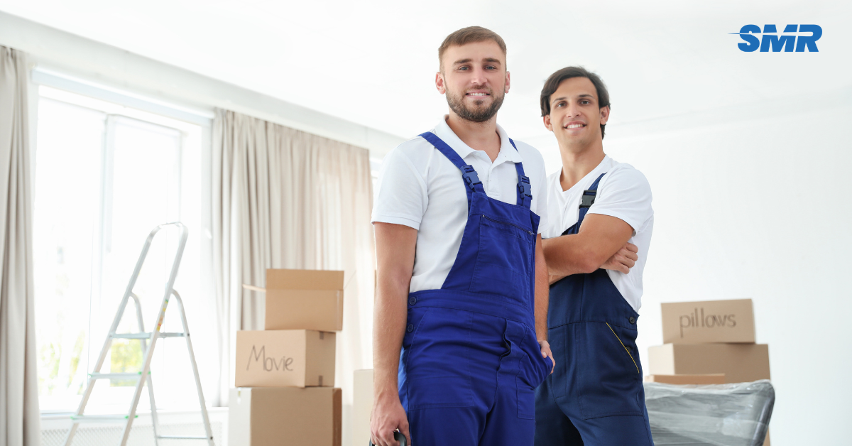 Man and Van SE4 London removals team moving wrapped boxes from a local home