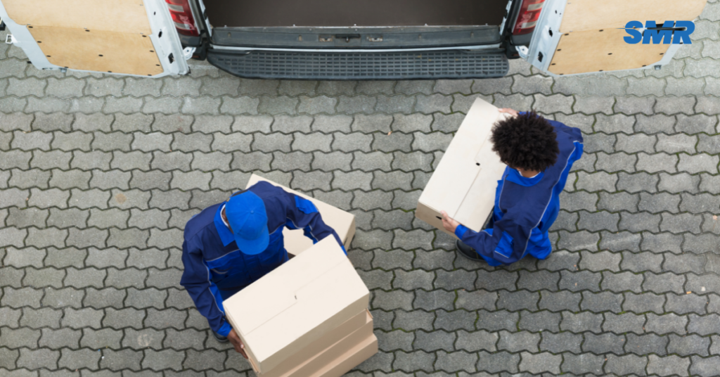 Professional man and van team helping with removals in WC2 London