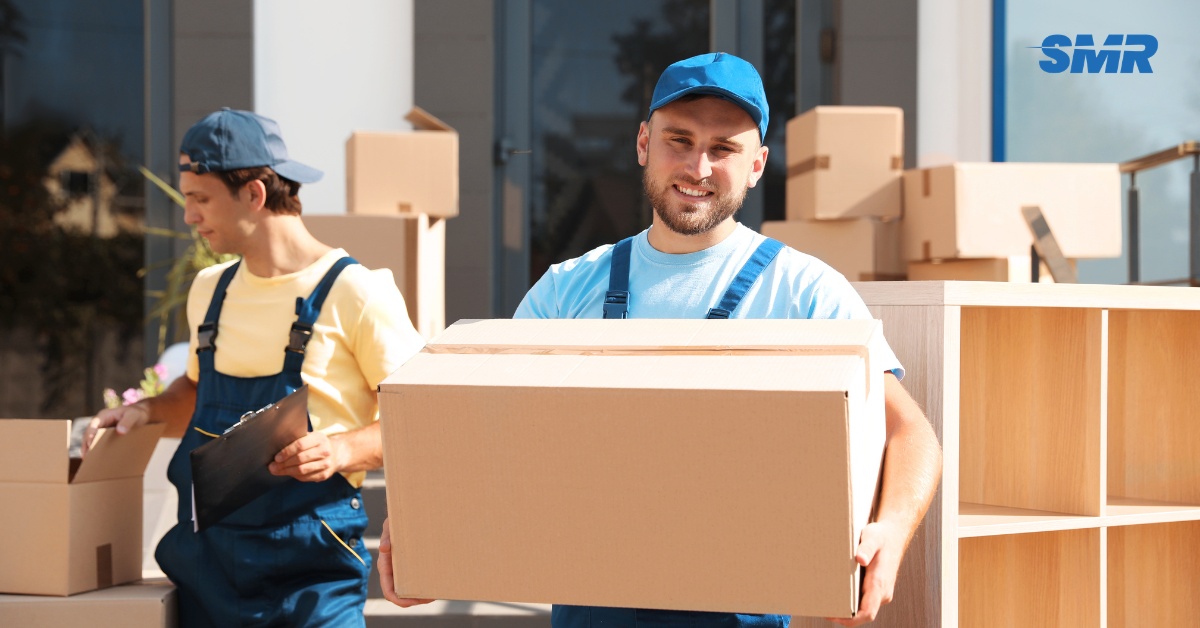 Man and Van DA13 London removals team moving wrapped boxes from a local home