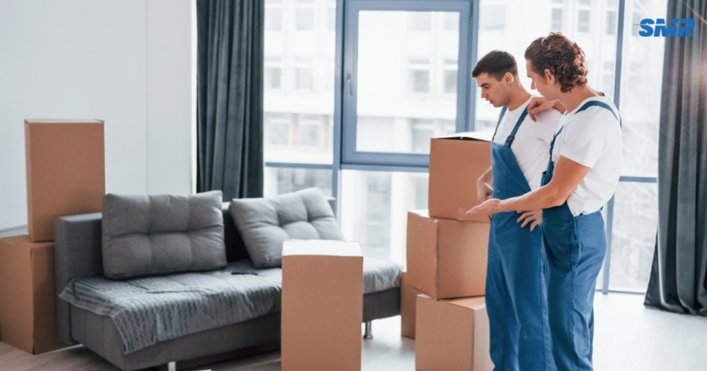 Happy customer receiving delivery from Sureman Removals in Clapham