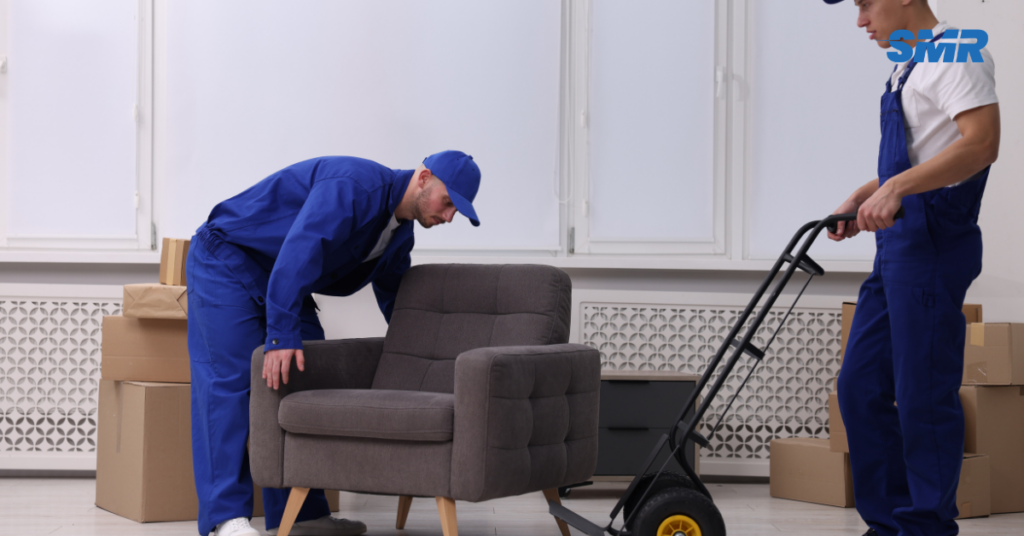Careful handling of office and household items in SW8