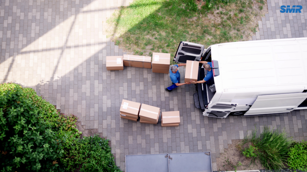 Professional man and van outside BR8 residence